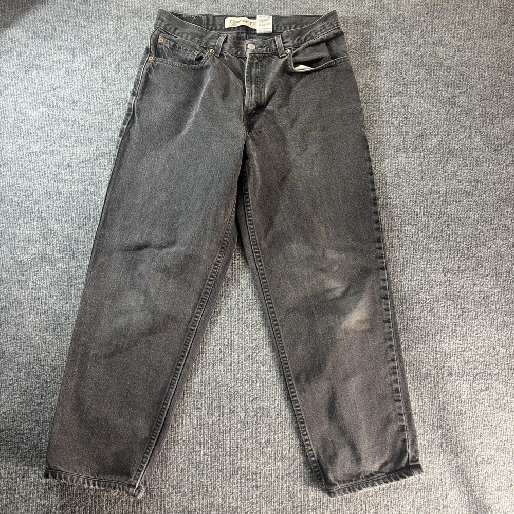 Vintage Levis 560 Jeans Mens 31x30 Gray Relaxed Tapered Denim Pants USA 90s‎